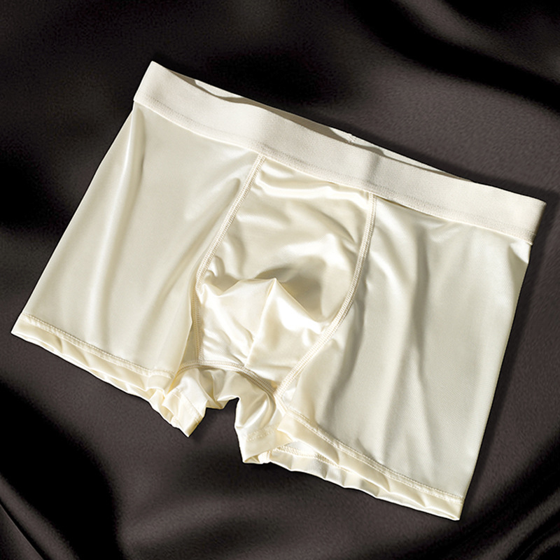 Muške prozračne bokserice od satena Ice Silk