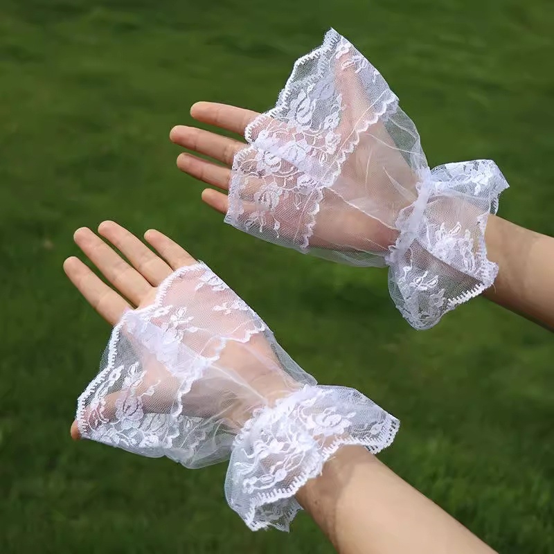 Lolita čipkaste kratke rukavice, japanski stil, dodatak