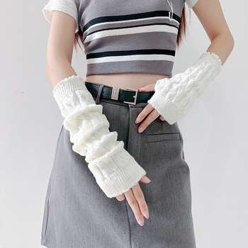 Ženske pletene rukave bez prstiju, Y2K japansko-korejski stil, Shibuya inspirirana punk moda