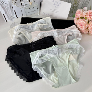Ženske gaćice od Ice Silk čipke, mekane i udobne, ultra tanke, prozračne, s izrezanim uzorkom