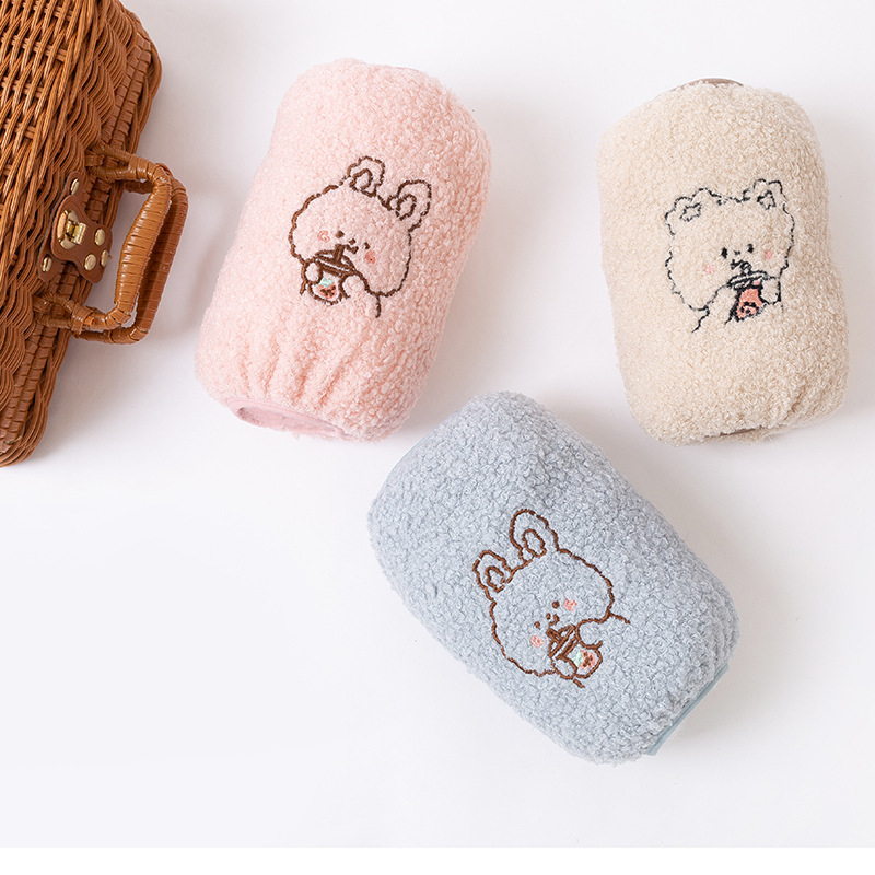 Ženski kratki rukavi od teddy velura, korejskog stila, zaštita od prljavštine za ured i školu