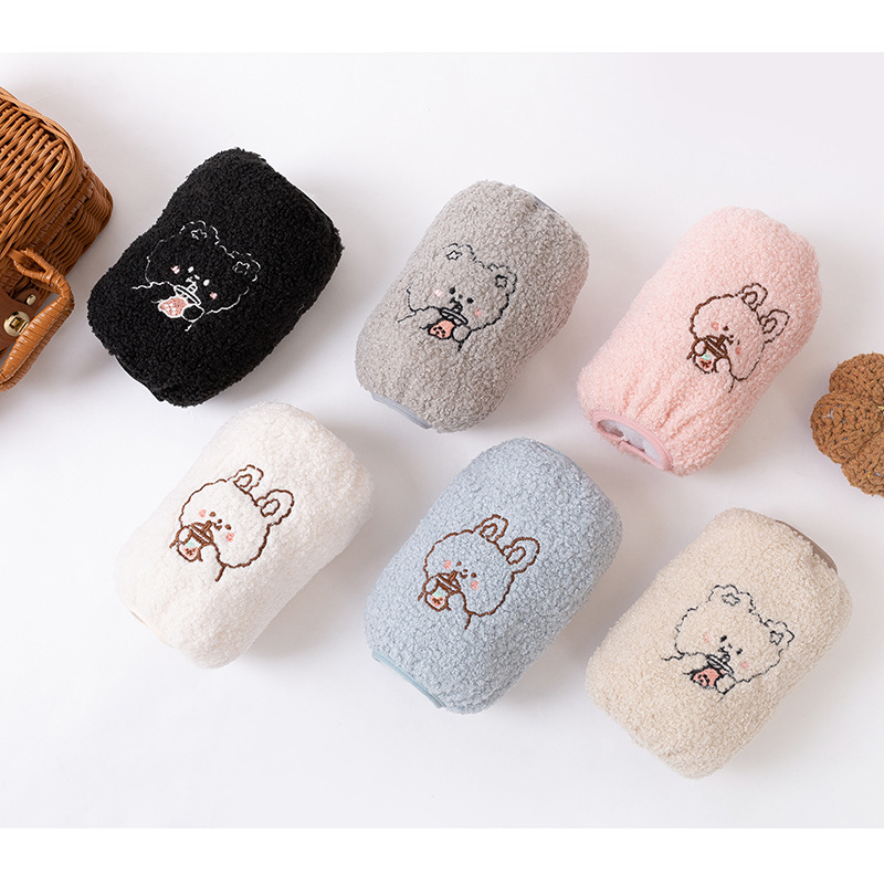 Ženski kratki rukavi od teddy velura, korejskog stila, zaštita od prljavštine za ured i školu