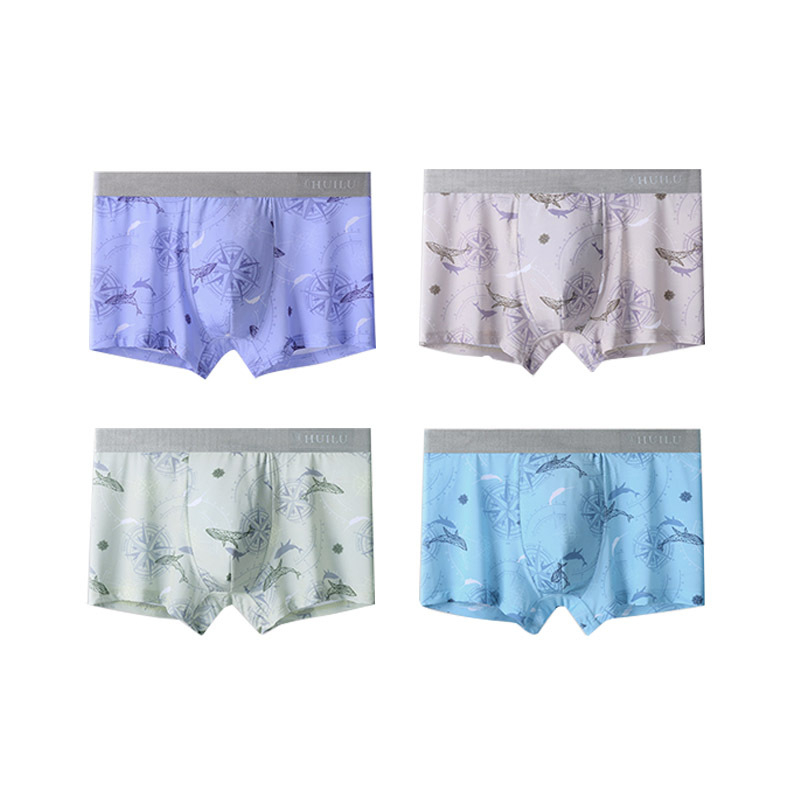 Muške boxer gaćice od ice silk – Huilu Zhongshan, prozračan, tanak letnji model, bezšivne, velika veličina