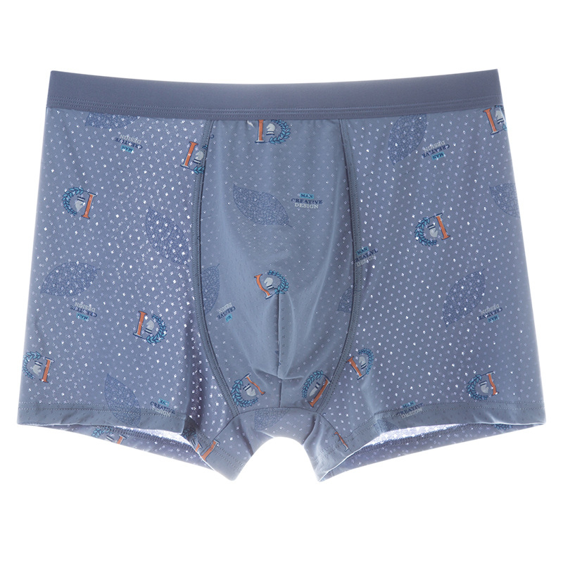 Ljetne muške bokserice Ice Silk, poliester 3D, srednji pojas, prozračne, udobne, brzo se suše