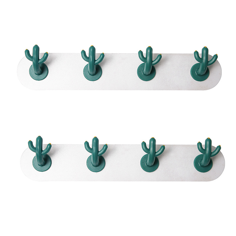Kaktus oblik kuka za zid, ljepilo bez bušenja, nordijskog stila dekor, kupaonica, ABS materijal, jedna kuka, nosivost do 3 kg