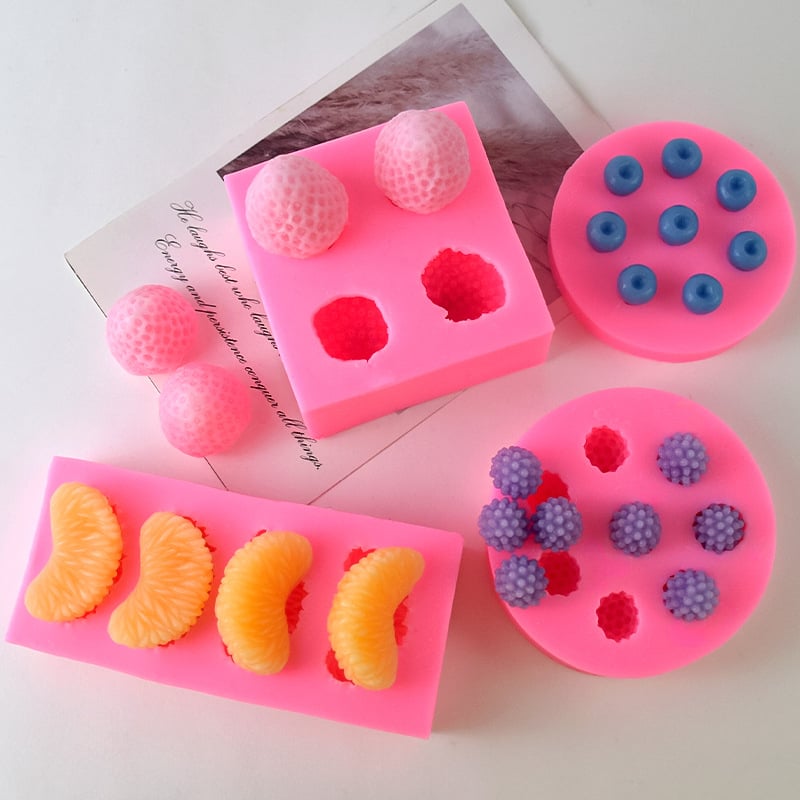 Chongguo silikonizirana forma za pečenje – oblici naranče, jagode i borovnica za DIY fondant i ukrašavanje kolača