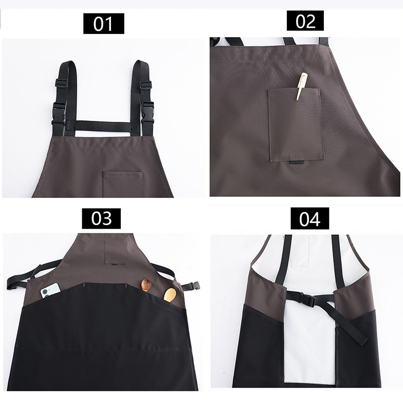 Kompozitna vodootporna pregača, podesiva, jednostavnog japanskog stila za kuhinju, kuhanje i catering, unisex