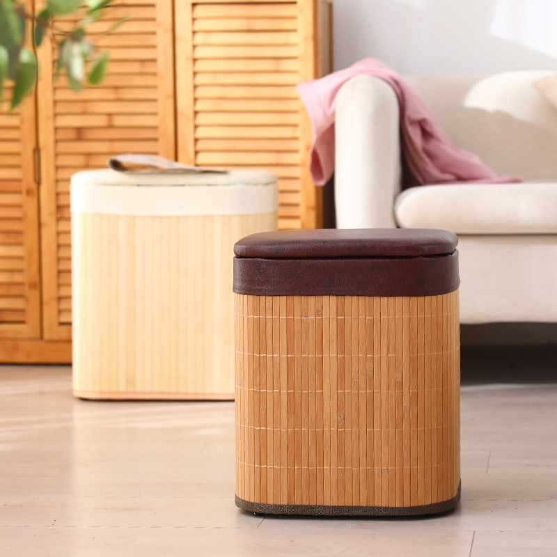 Taburet za pohranu, kompaktni multifunkcionalni taburet, elegantan taburet za mijenjanje cipela, kućni ulaz, koš za prljavu odjeću i prostor za pohranu.