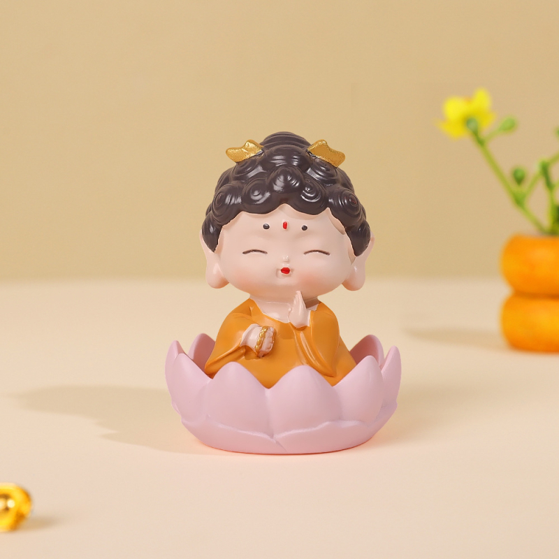 Figura od smole: Mali Buda i Guanyin za auto i kućnu dekoraciju