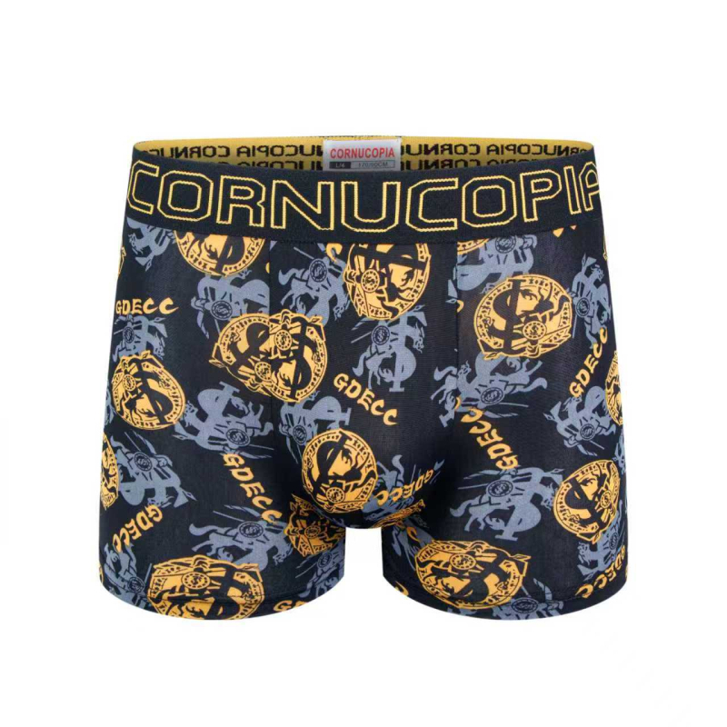 Muške boxerice s otiskom Ice Silk, srednja visina, slobodan kroj, prozračne, antibakterijske, udobne za sve sezone