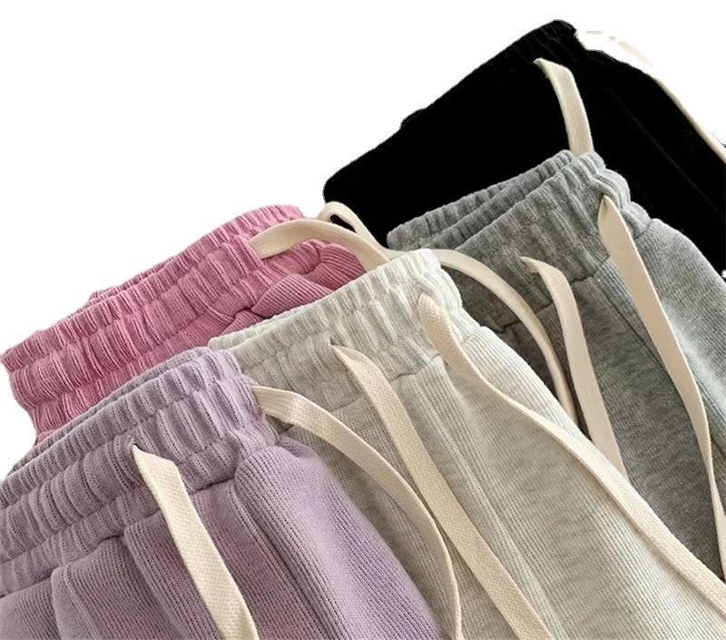 Ženski pamučni ljetni šorc, visok pojas, A‑linija širokih nogavica, kapri duljine, casual gradski stil