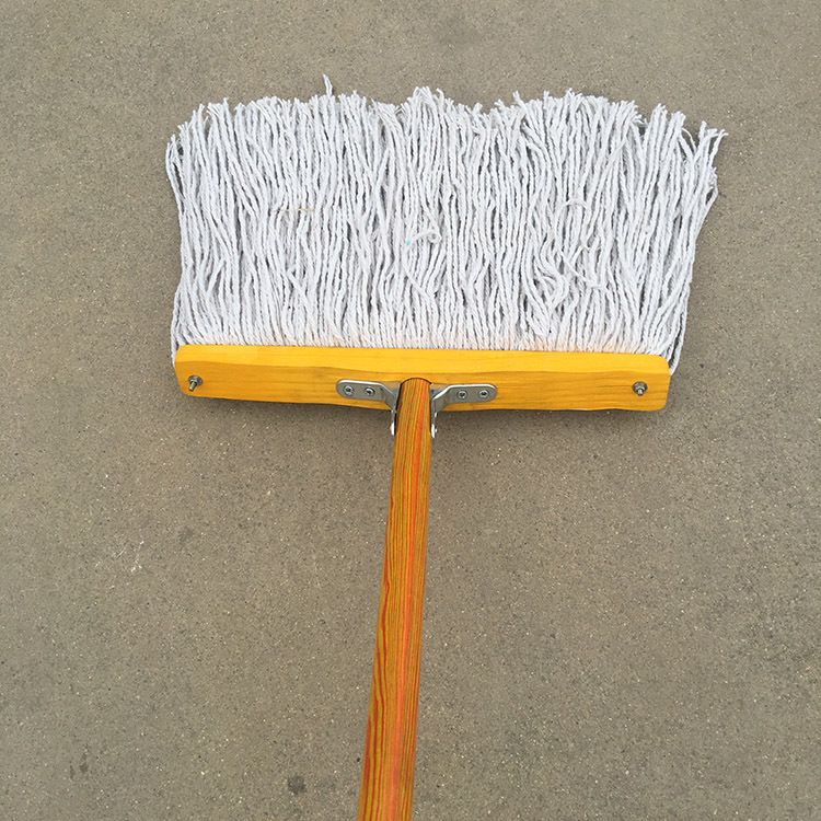 Kućni mop od pamukovog vlakna, apsorpcijski plosnati mop, drveni držač, glava 40 cm