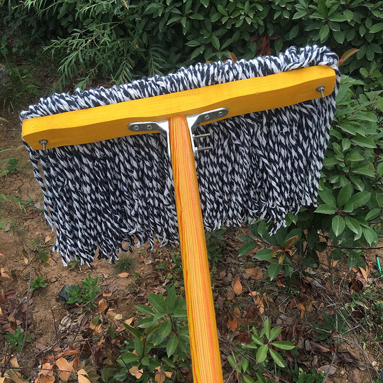 Kućni mop od pamukovog vlakna, apsorpcijski plosnati mop, drveni držač, glava 40 cm