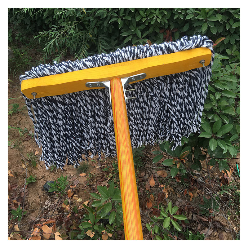 Kućni mop od pamukovog vlakna, apsorpcijski plosnati mop, drveni držač, glava 40 cm