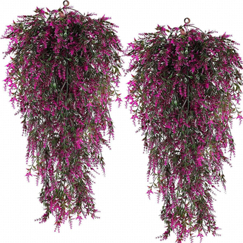 Umjetna viseća lavanda, zelena s lišćem, plastične vinove loze za stropnu dekoraciju i rekvizite za fotografiju