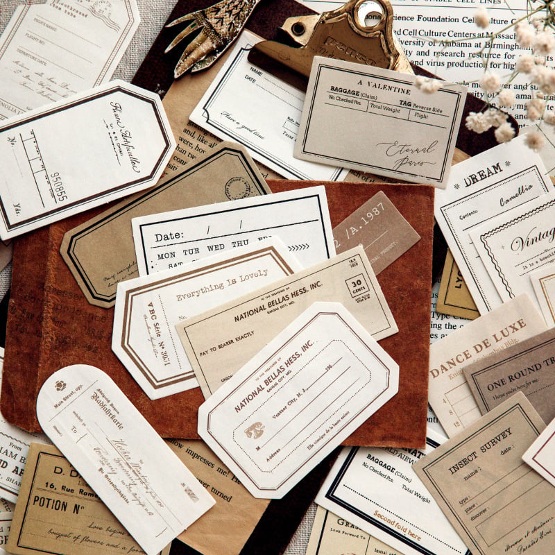 Mo Mo Note – Пакет материали за бележки, серия Memory Prologue, литературно-ретро филмов стил, DIY украса за дневник и колаж (4 броя)