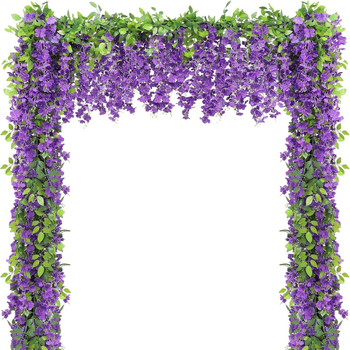 Umjetne loze wisterije sa svilenim cvjetovima za ukrašavanje stropa
