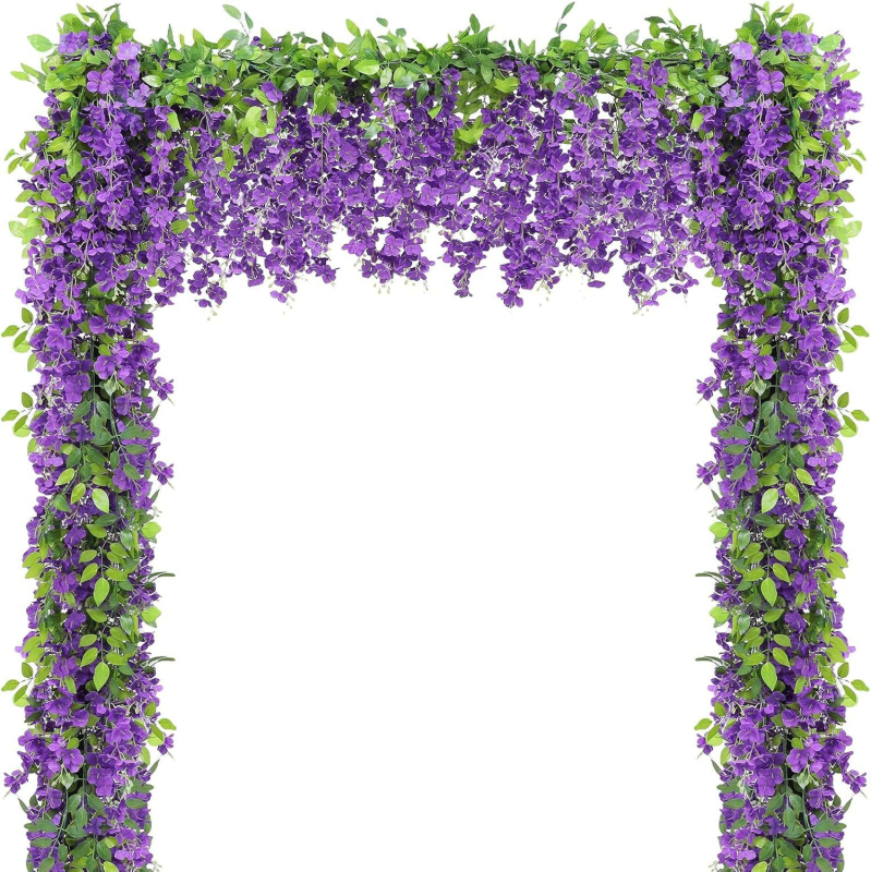 Umjetne loze wisterije sa svilenim cvjetovima za ukrašavanje stropa