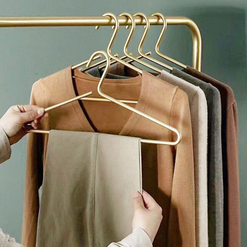 Vješalica za odjeću od aluminijske legure, kućna upotreba, unisex za muškarce i žene, za odrasle, s debelijom konstrukcijom, luksuzan dizajn, vrhunska vješalica za kapute