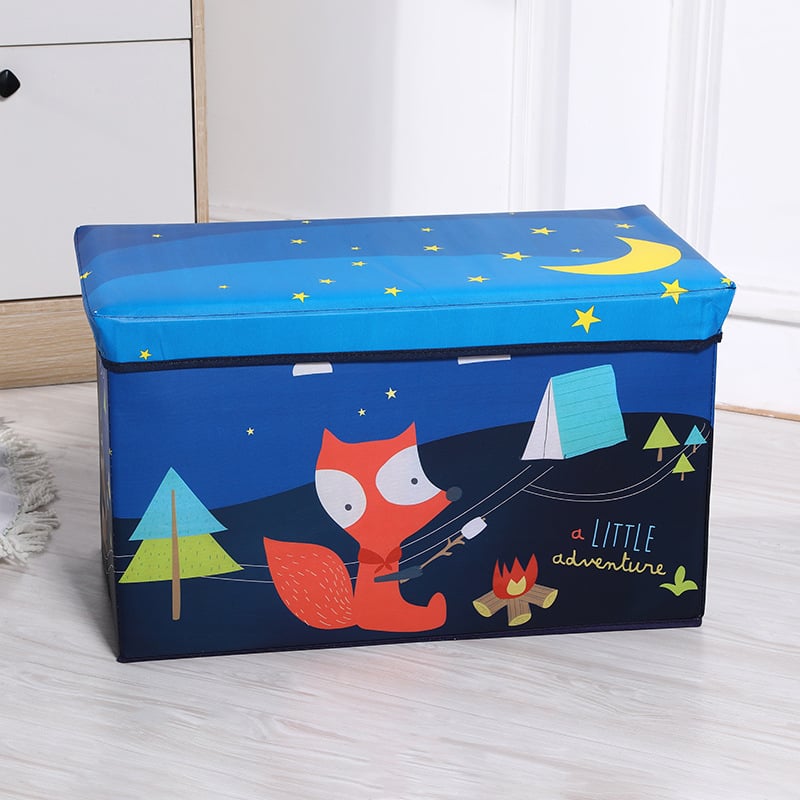 Sklopivi stolić za pohranu odjeće i igračaka, kućna kutija za organizaciju s crtanim dizajnom, 12 L, 60×30×35 cm