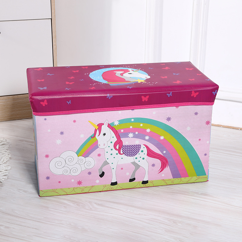 Sklopivi stolić za pohranu odjeće i igračaka, kućna kutija za organizaciju s crtanim dizajnom, 12 L, 60×30×35 cm
