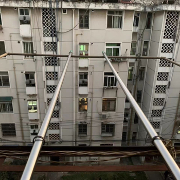 Debeli teleskopski štap za sušenje odjeće na balkon, gornja montaža, vanjska uporaba, galvanizirano čelično