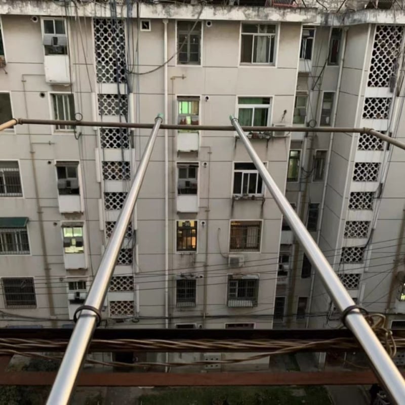 Debeli teleskopski štap za sušenje odjeće na balkon, gornja montaža, vanjska uporaba, galvanizirano čelično