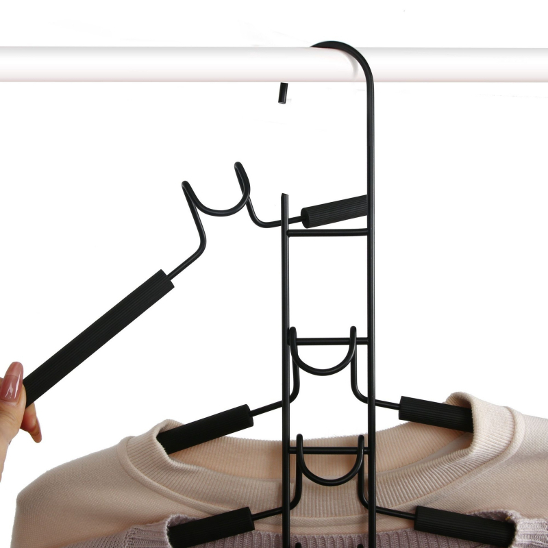Višestruka vješalica za odjeću s protukliznom spužom, odvojivi višeslojni organizator ormara