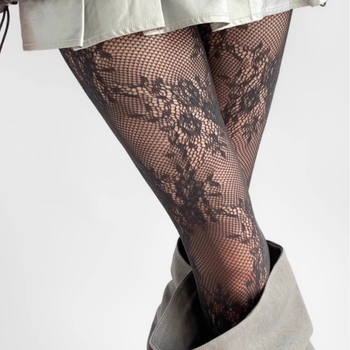 Čipkaste najlonke s jacquard mrežom – seksi mrežaste najlonke za žene
