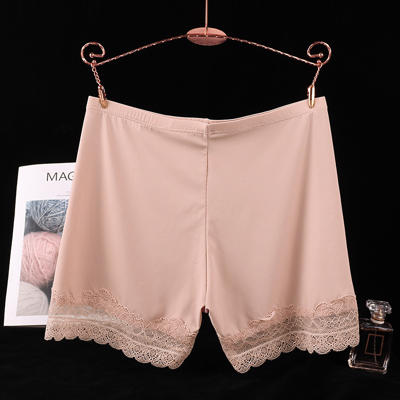 Nove sigurnosne šorceve od ice silk s ribanim uzorkom, duljine tri četvrtine, rub čipke, prozračne i pogodne za nošenje kao vanjski sloj