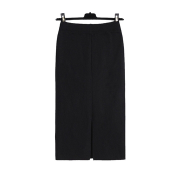 Nova proljeće-jesen verzija: uska bodycon olovka suknja srednje duljine od pletene tkanine s razrezom, za žene.