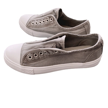 Unisex καμβά sneakers χωρίς κορδόνια, με πλυμένο φθαρμένο look, κορεατικό στυλ, μαλακά και άνετα