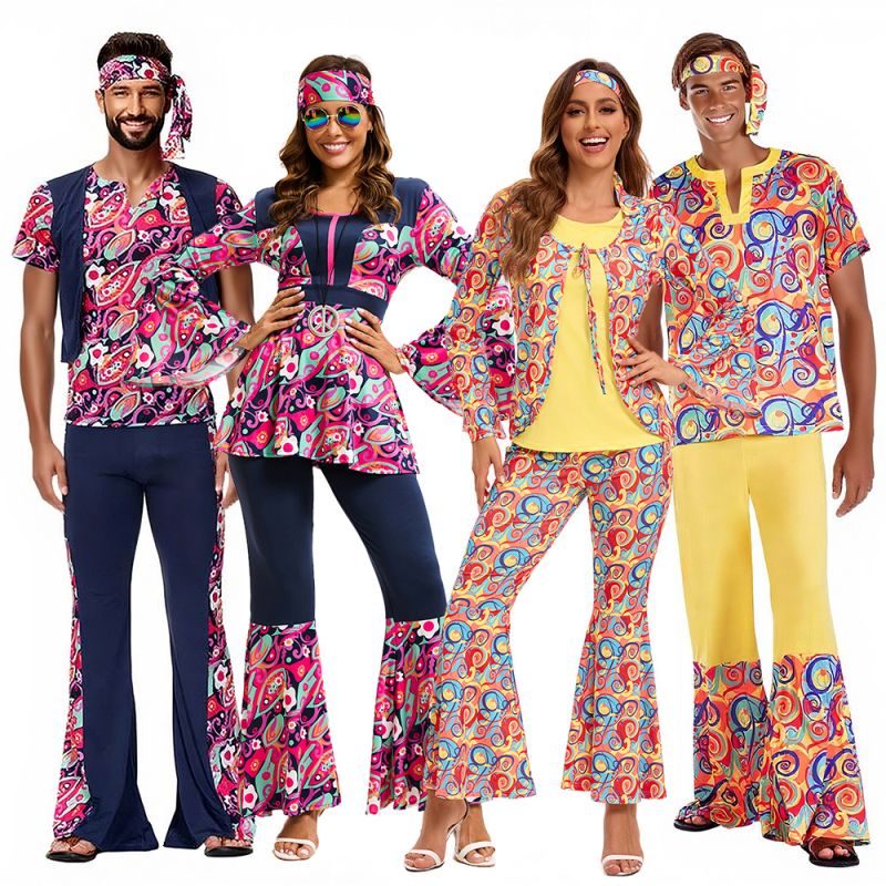 Par kostima za par u stilu 70-ih: retro hippie disco kostimi s inspiracijom indijanaca