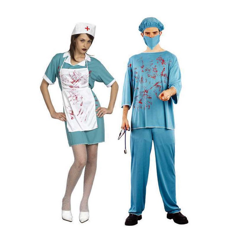 Halloween kostim: krvava sestra za cosplay, rekvizit kirurga