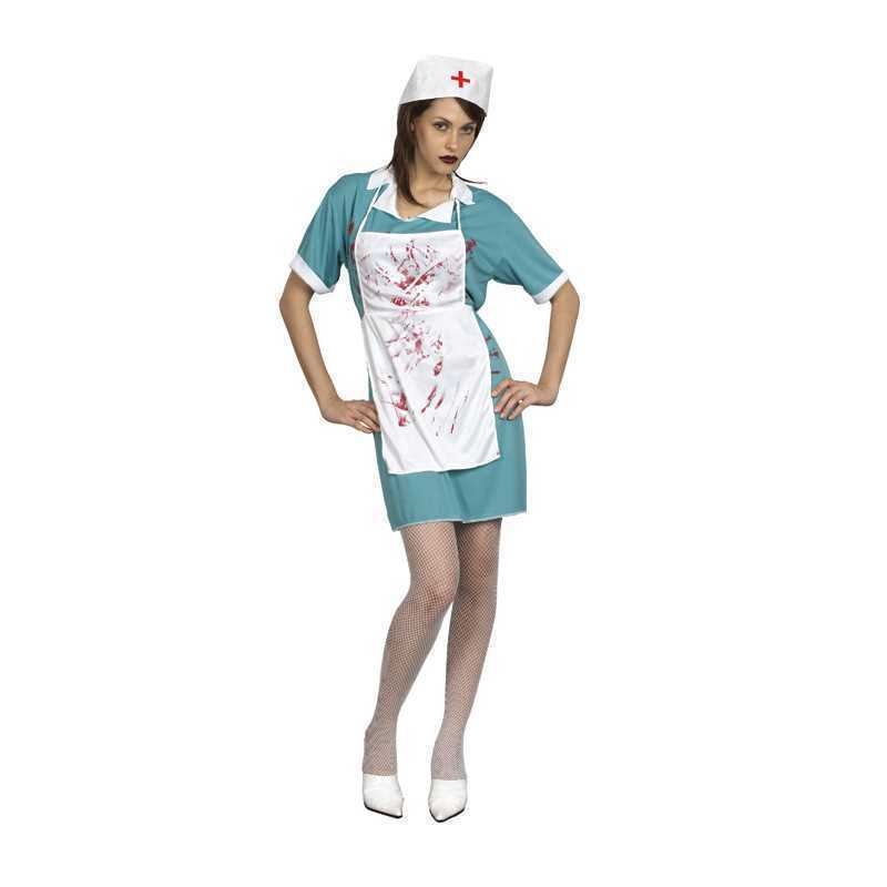 Halloween kostim: krvava sestra za cosplay, rekvizit kirurga