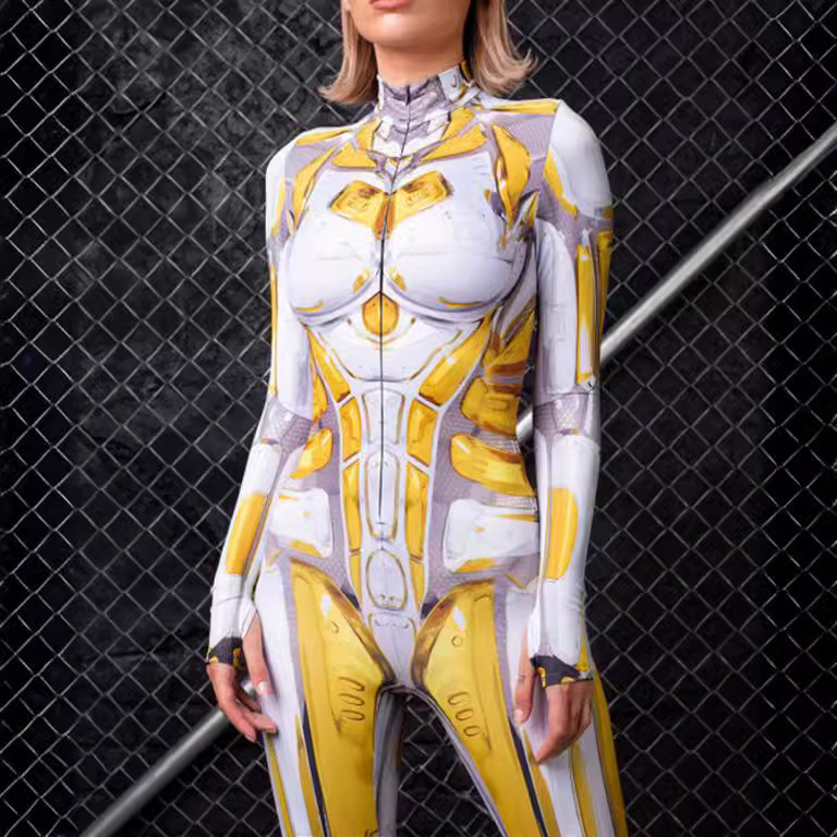 Harajuku inspirirani cosplay bodysuit, uski jednocijelni kostim s 3D digitalnim ispisom za anime i igre