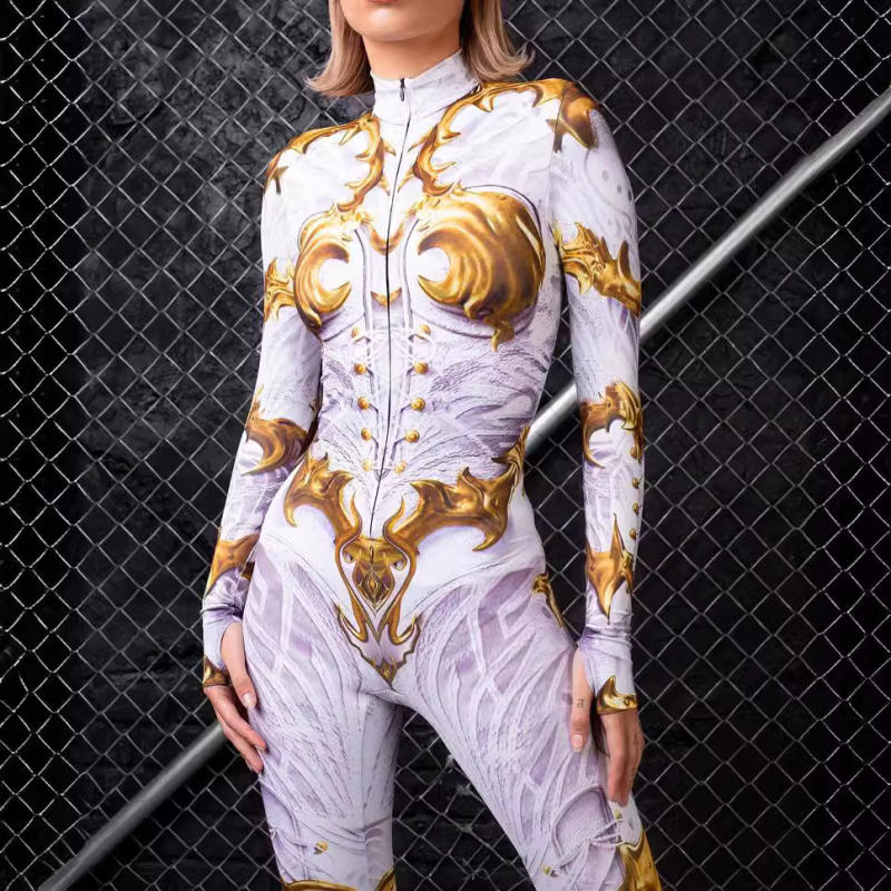 Harajuku inspirirani cosplay bodysuit, uski jednocijelni kostim s 3D digitalnim ispisom za anime i igre