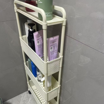 4-etažni pomični skladišni stalak za kuhinju, balkon i spavaću sobu