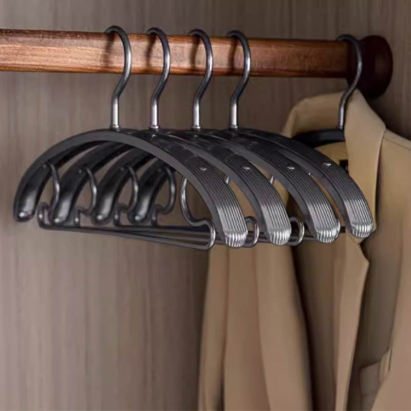 Vješalica za odjeću od aluminijske legure, bez tragova, zaštita ramena, kućna upotreba, lagani luksuzni dizajn