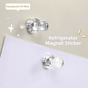 Malý priehľadný magnet na chladničku – jednoduchý magnetický kolík na poznámky a fotky, dekorácia