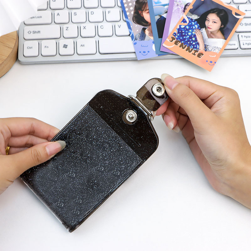 Prozirna PVC futrola za kartice s lančićem – za studentsku iskaznicu, metro karticu, karticu za obrok i fotografiju ID-a