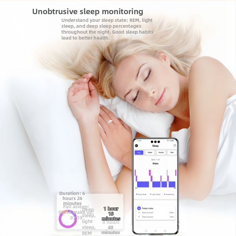 Keramički pametni prsten s NFC pristupom, praćenje srčanog ritma, zasićenost krvi kisikom i san, praćenje, IP68 vodootporan, Bluetooth