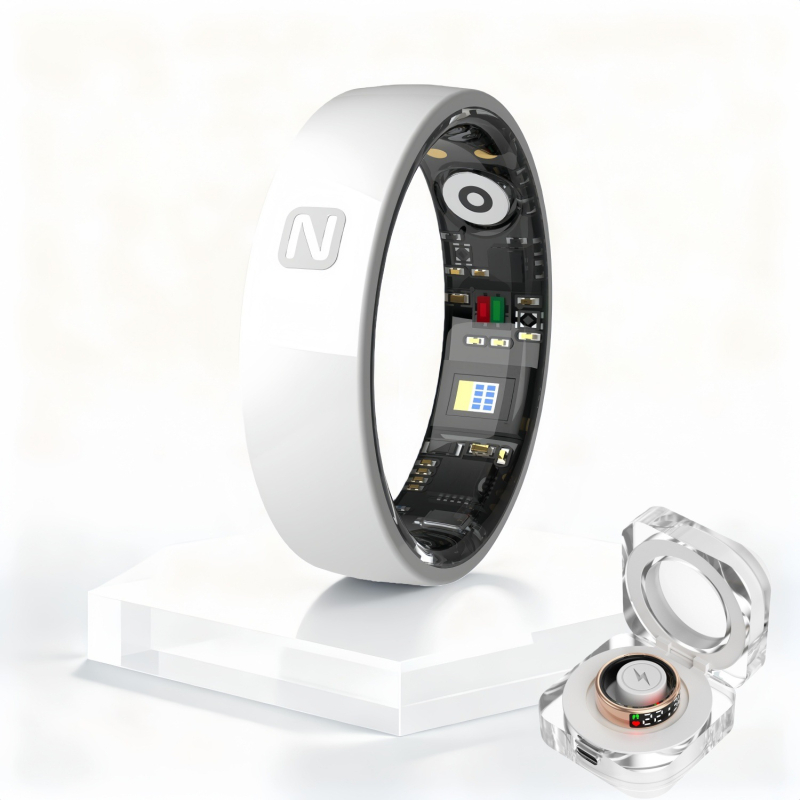 Keramički pametni prsten s NFC pristupom, praćenje srčanog ritma, zasićenost krvi kisikom i san, praćenje, IP68 vodootporan, Bluetooth