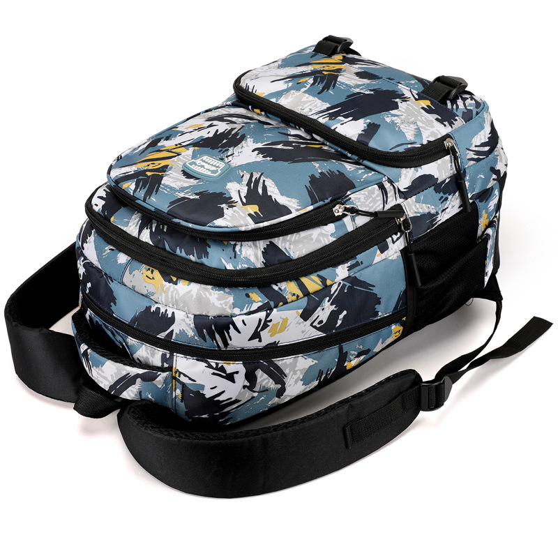 Unisex ruksak za putovanja, casual dizajn, vodootporan, kapacitet 20-35 L, Oxford platno, s printom, pogodan za 16-inčni prijenosno računalo