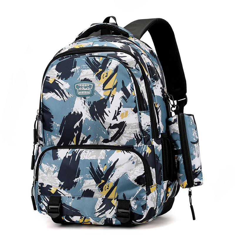 Unisex ruksak za putovanja, casual dizajn, vodootporan, kapacitet 20-35 L, Oxford platno, s printom, pogodan za 16-inčni prijenosno računalo