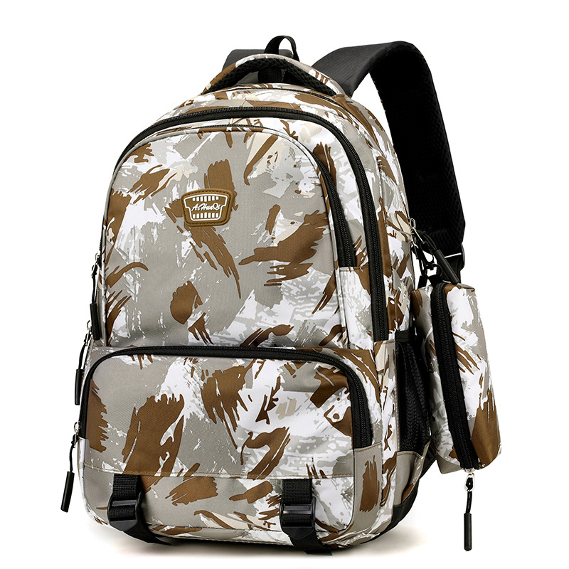 Unisex ruksak za putovanja, casual dizajn, vodootporan, kapacitet 20-35 L, Oxford platno, s printom, pogodan za 16-inčni prijenosno računalo