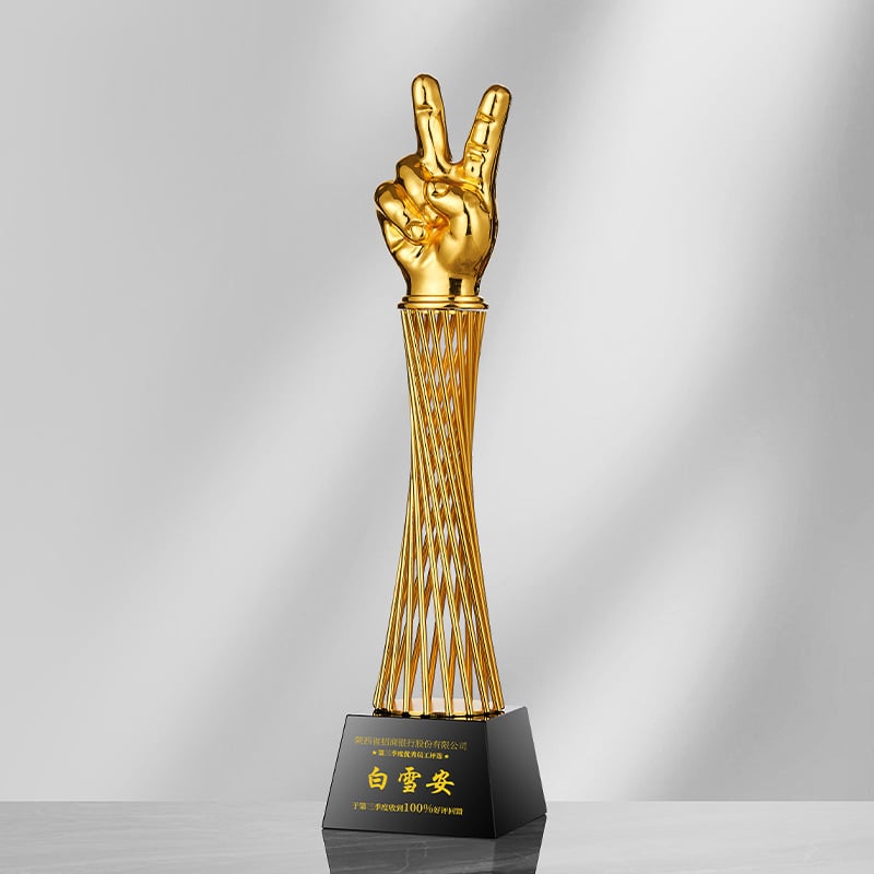 Kristalni trofej za korporativne događaje, nagrada za tim, metalni ukras, dimenzije 30,5 × 8 cm, prilagodljivo logo