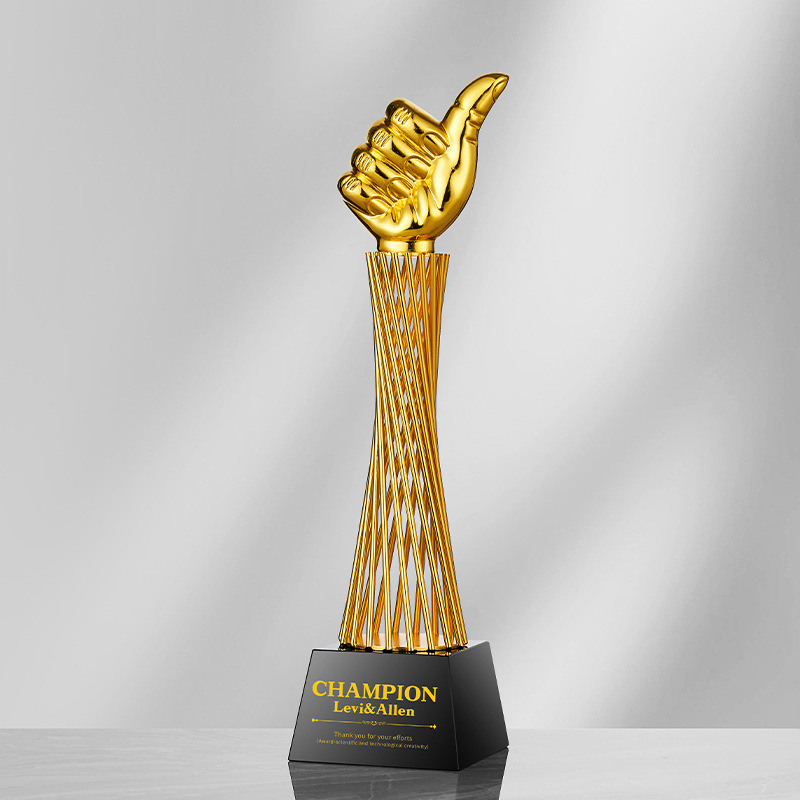 Kristalni trofej za korporativne događaje, nagrada za tim, metalni ukras, dimenzije 30,5 × 8 cm, prilagodljivo logo