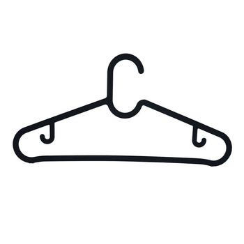 Estin Plastična vješalica za odjeću, crno-bijela, bezšivna i protuklizna, dvostruka namjena suho/mokro