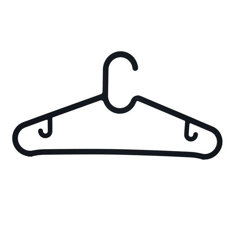 Estin Plastična vješalica za odjeću, crno-bijela, bezšivna i protuklizna, dvostruka namjena suho/mokro